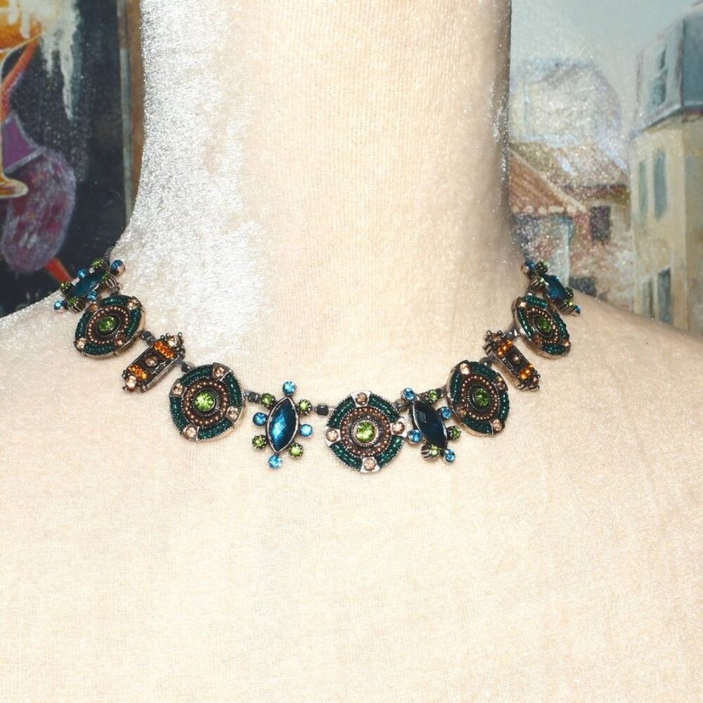 Multiple Medallion Bead Necklace Caroline C. Estate Collection Gift Packaged